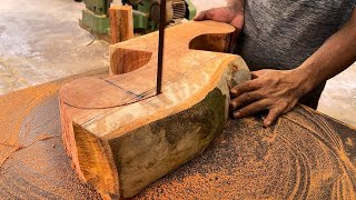 Ingenious Woodworking Techniques Monolithic  Unique Wood Process Idea For Making Epoxy Dining Table [upl. by Edmunda]