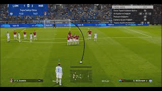 Beckham the best free kick player in PES 2021 MYCLUB [upl. by Vilberg564]