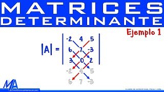 Determinante de una matriz de 3x3 Regla de Sarrus [upl. by Elisee]