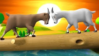 The Two Wise Goats 3D Animated Hindi Moral Stories for Kids  दो समझदार बकरी हिन्दी कहानी Tales [upl. by Marjy]