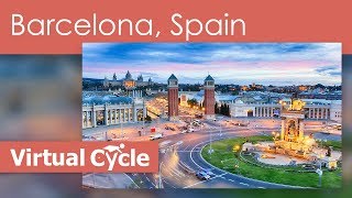 Virtual Walk for Treadmill and Cycle Ride in Barcelona Spain [upl. by Ahcurb82]