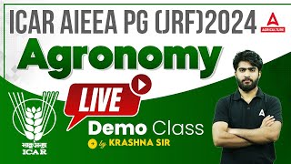 Agronomy  ICAR AIEEA PG JRF 2024  Live Demo Class  By Krashna Sir [upl. by Adnalay]