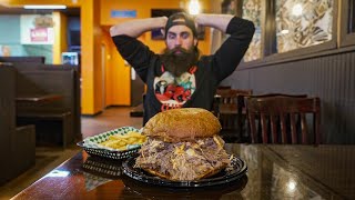 IN CALIFORNIA FOR A MASSIVE HAWAIIAN SANDWICH CHALLENGE  BeardMeatsFood [upl. by Anelec]