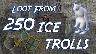 Loot From 250 Ice Trolls  OSRS Money Making [upl. by Llehsor]