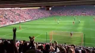 Lets pretend we scored a goal  Tottenham Hotspur away fans 40 at Liverpool [upl. by Elleinwad]