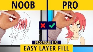 How to fill layers quickly in Procreate  Procreate Tips [upl. by Rebane640]