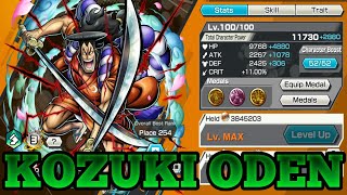 KOZUKI ODEN FULL BOOST  BOUNTY COLOR  ONE PIECE BOUNTY RUSH  OPBR [upl. by Namqul174]