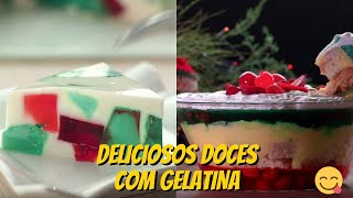 Doces com gelatina duas receitas de sobremesas fáceis e deliciosas l sobremesas fáceis l VIX [upl. by Bloomer]