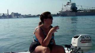 Swimming with Freighters on St Clair River [upl. by Nahrut]