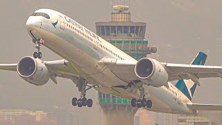 1 HR TERRIFIC HONG KONG Airport Plane Spotting  B747 B777 A330 A350 B787 B737 A320 A319 [upl. by Gadmon]