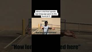 When a kid that speaks sign language goes to the hood pt 3 [upl. by Amaj]