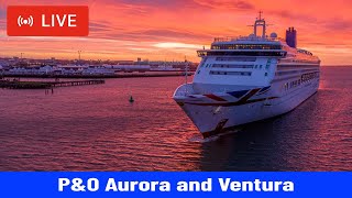 SHIPS TV  MSC Virtuosa Ventura Iona Cruise Ships Departing Southampton Live Ship Spotting [upl. by Oruam201]