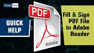 Fill and sign PDF forms in Adobe Reader [upl. by Adnalu197]