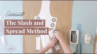 Sewing Pattern Hack How to slash and spread a sewing pattern [upl. by Nilson169]