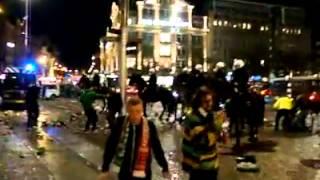 Celticfans attack undercover cops in Amsterdam [upl. by Christabel]