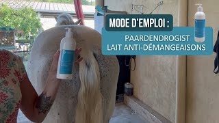 Comment utiliser le lait antidémangeaisons Paardendrogist pour chevaux [upl. by Daph]