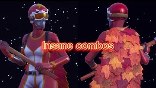 AUTUMN MANTLE CAPE COMBOS Insane sweaty autumn mantle combos Fortnite [upl. by Herminia]