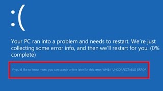 How To Fix WHEAUNCORRECTABLEERROR In Windows 10 [upl. by Dihaz]