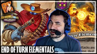 END OF TURN… ELEMENTALS  Hearthstone Battlegrounds [upl. by Urson]