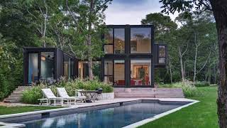 LightFilled Airy House Design Built With Six Shipping Containers Around A Mature Oak Tree [upl. by Berlinda]