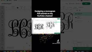 Designing a Monogram on Cricut design space cricut monogram cricutdesignspace [upl. by Ydnam881]