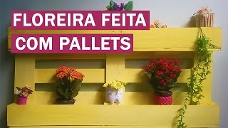 COMO FAZER FLOREIRA DE PALLETS  Móveis de Pallets 2 [upl. by Strader755]