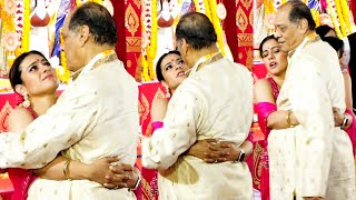 Emotional Kajol HUG Her Uncle Like A Small Kid At Durga Puja 2023 [upl. by Cerallua200]