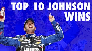 Top 10 Jimmie Johnson Wins [upl. by Anaytat]