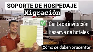 SOPORTE de HOSPEDAJE al pasar MIGRACIÓN ✈️ CARTA DE INVITACIÓN o RESERVA DE HOTEL [upl. by Natassia]