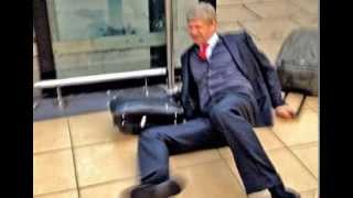 Arsene Wenger is slipping at Liverpool Lime Street Station [upl. by Hands]