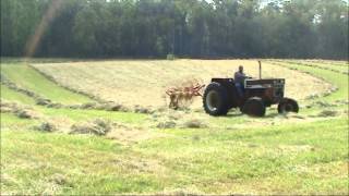 Raking Hay with IH584 and 6Wheel Rake June 2014 [upl. by Agathe]