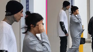 Kourtney Kardashian and Travis Barker Exit Hospital After He Leaves Tour for Urgent Family Matte… [upl. by Nagap]