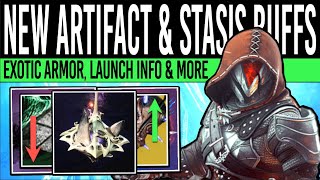 Destiny 2 NEW WISH ARTIFACT Stasis CHANGES Ability NERFS Exotic Reworks New Mods amp Huge Update [upl. by Zanas]