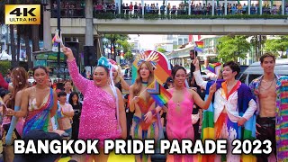 4K 🇹🇭 Bangkok Pride Parade 2023 Around Central World [upl. by Tilden220]