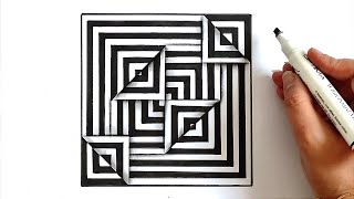 very easy creative geometric drawing [upl. by Lauree]