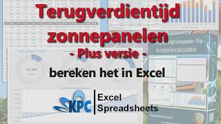 Terugverdientijd zonnepanelen en besparing berekenen in Excel ✅ [upl. by Kacey737]