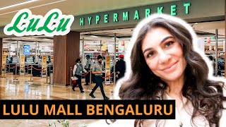 I try Food Shopping at Lulu Mall Bangalore Indian Supermarket Foreigner in India Reaction [upl. by Arehc771]