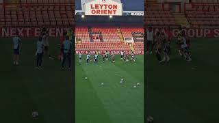 The Arsenal Under 21s warm up before their gigantic EFL Trophy match against Leyton Orient football [upl. by Behm]