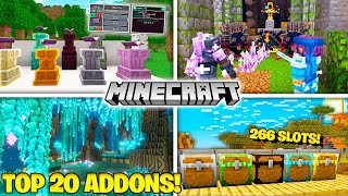 🔥 TOP 20 MELHORES ADDONS JÁ ATUALIZADOS PARA SEU MINECRAFT PE 12015 OFICIAL [upl. by Amandy817]