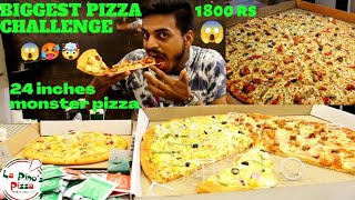 biggest pizza challenge  24 inch monster pizza  la pinoz pizza making  pizza mukbang pizza asmr [upl. by Aynom]