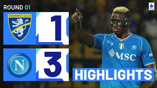 FrosinoneNapoli 13  Osimhen Double on Opening Day Goals amp Highlights  Serie A 202324 [upl. by Eradis17]