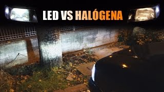 Kit Bombillas Led para Coche  Vale la pena el cambio LED vs Halogena [upl. by Alathia]