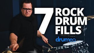 7 Rock Drum Fills for Beginners [upl. by Ahseekal]