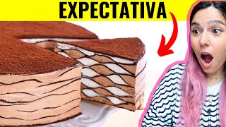 PASTEL de CREPES AESTHETIC a PRUEBA😳 CARO Vs RECETA VIRAL [upl. by Symer470]