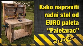 Kako napraviti radni stol od euro paleta  Paletarac [upl. by Ojybbob932]