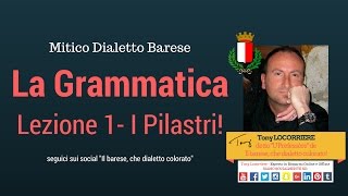 I PILASTRI DELLA GRAMMATICA BARESE  LEZIONE 1 [upl. by Annaul434]