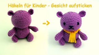 Amigurumi häkeln Gesicht sticken [upl. by Shore]