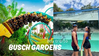 DAY TRIP TO BUSCH GARDENS  Tampa Florida [upl. by Sueddaht]