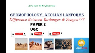 DIFFERENCEYardang amp ZeugenGEOMORPHOLOGY [upl. by Cannice]