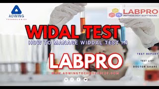 WIDAL Test Entry in Labpro Pathology Software  Best Laboratory Software by Adwing Technologies [upl. by Cawley]